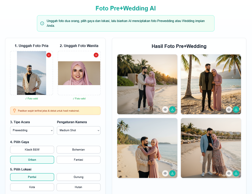 AI Prewedding Editor