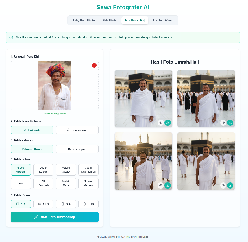 Edit Foto Umroh Haji AI