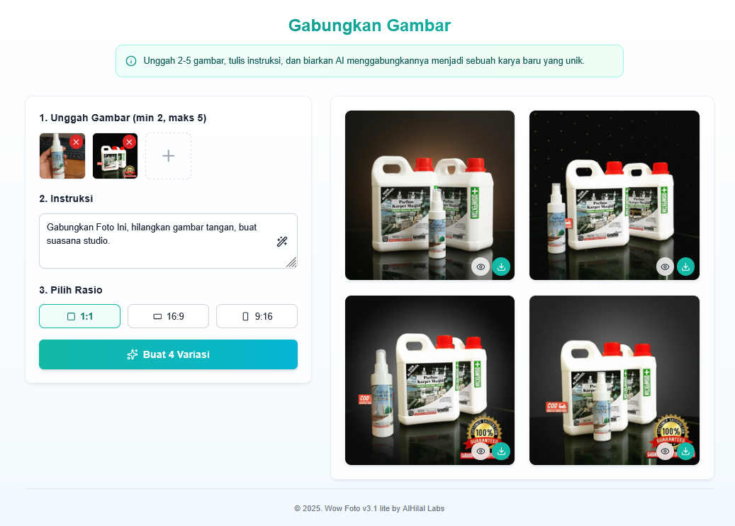 Hasil Gabungan Gambar AI